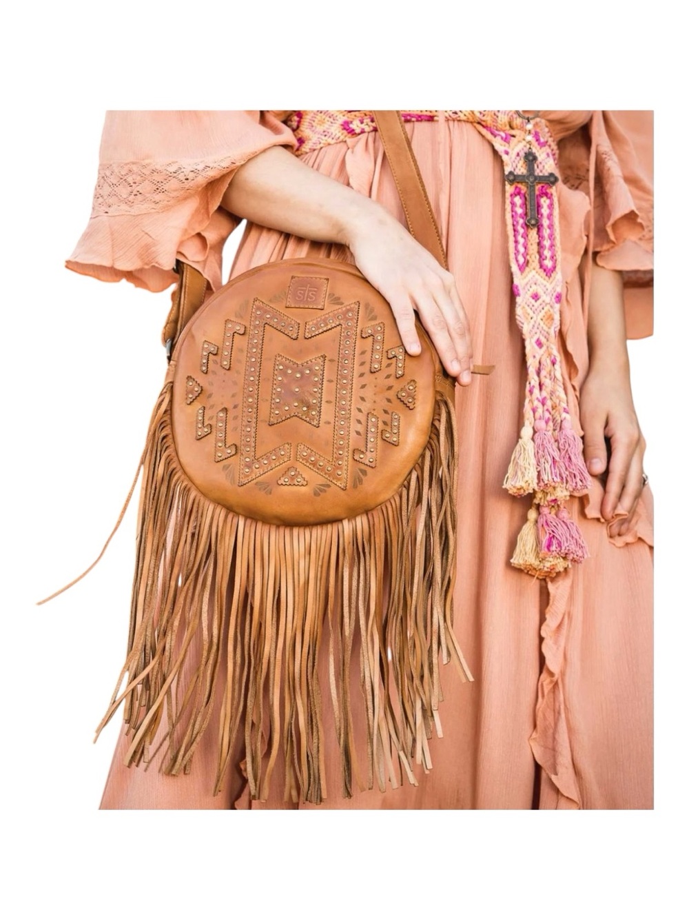 STS RANCHWEAR Wayfarer Sage Fringe Crossbody Bag